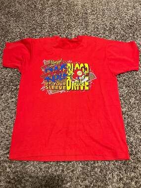 Vintage 1991 7th Annual Rock & Roll Blood Drive KLOL Houston T-Shirt